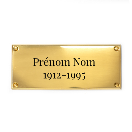 Plaques En Laiton, Rectangulaire Laiton/Lisse Laiton. Fixation: Vis