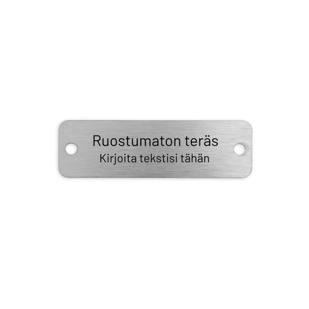 Merkintäkyltit, Pyöreä Ruostumaton Teräs. Kiinnitystapa: Ruuvi