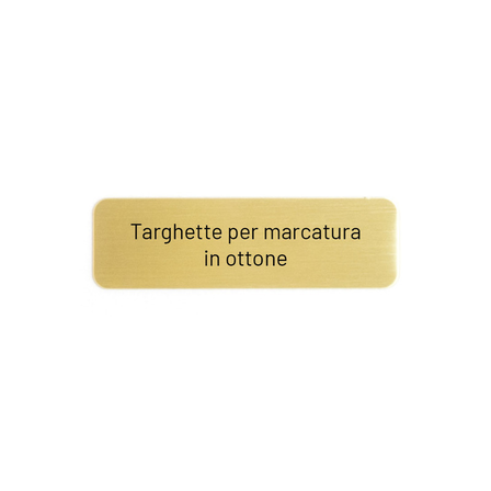 Targhette Per Marcatura, Angoli Arrotondati Ottone. Fissaggio: Nessuno