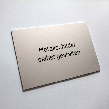 Metallschild Aluminium rechteckig mit Schraube