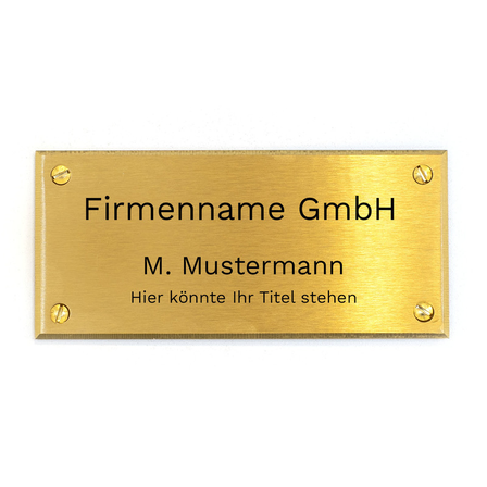 Messingschilder, Quadrat Messing. Befestigung: Schraube