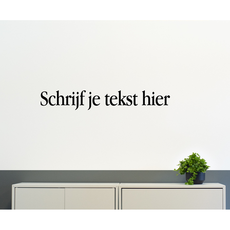 Vinylteksten, Zwart Vinyl. Bevestiging: Zelfklevend