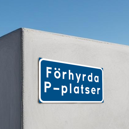 Plastskyltar (Solid PET), Fyrkantig Pet Plast. Fästmetod: Skruv