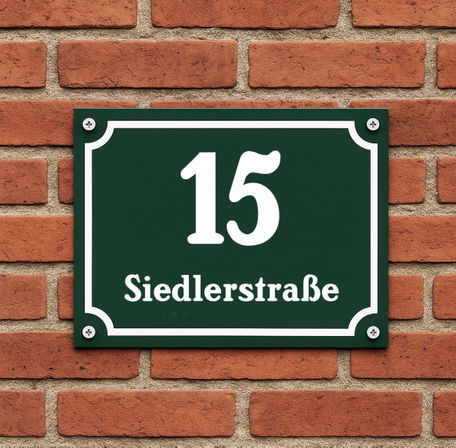 Aluminiumschilder, Quadrat Aluminium. Befestigung: Schraube