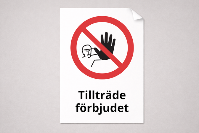 Dekaler, Fyrkantig Vit Vinyl. Fästmetod: Självhäftande