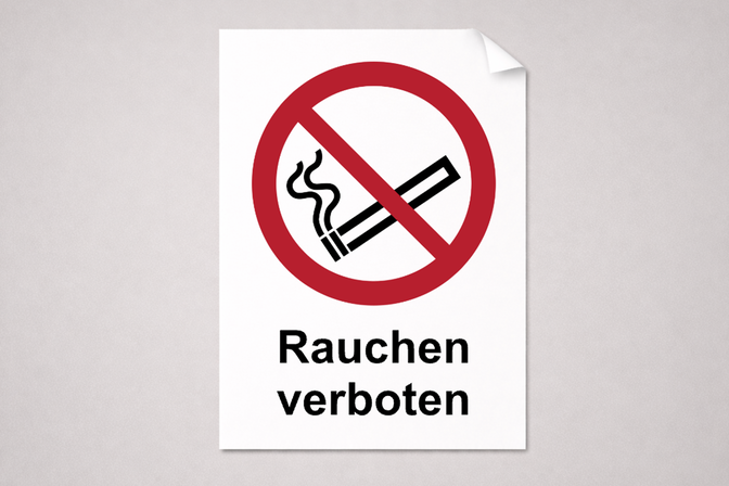 Verbotsaufkleber - Rauchen verboten - 200x300 mm