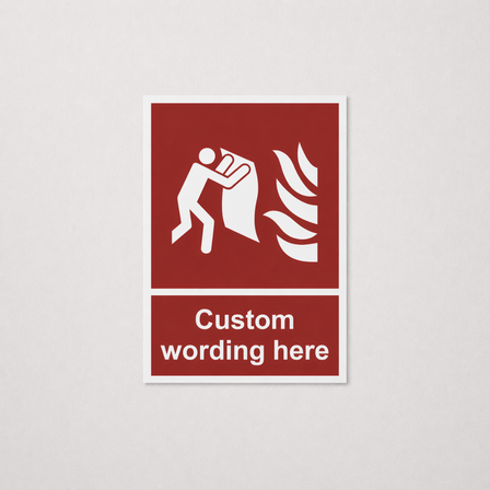 Fire safety sign - Fire blanket - Self adhesive vinyl - ISO 7010