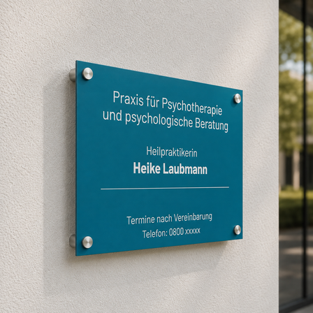 Praxisschild Heilpraktiker - Acrylglas