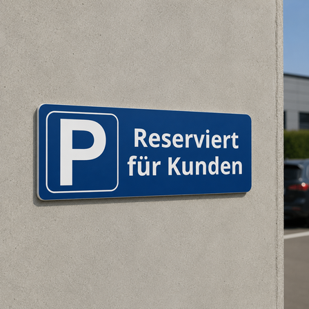 Parkplatzschild - Reserviert für Kunden - KunststoffParkplatzschild - Reserviert für Kunden - Kunststoff Gravur - 295x100 mm