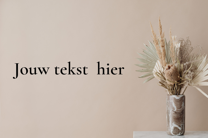 Vinylteksten, Zwart Vinyl. Bevestiging: Zelfklevend