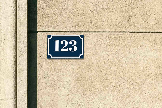 Plaque numéro maison en aluminium