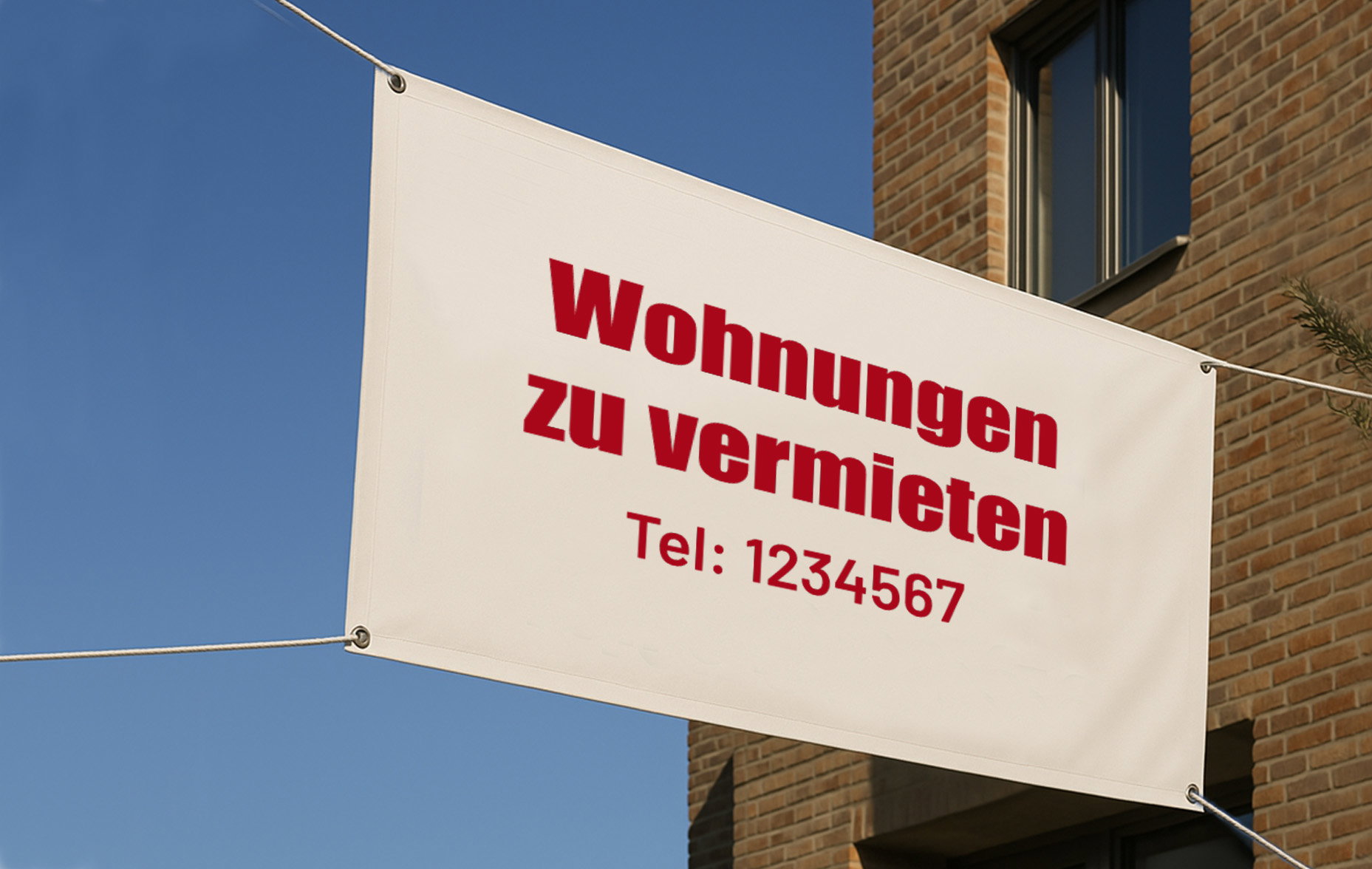 Banner mit Druck für den Außeneinsatz
