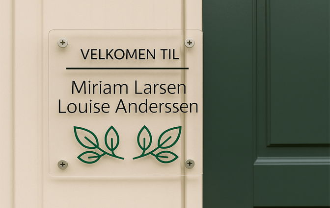 Personlig skilt med eget motiv