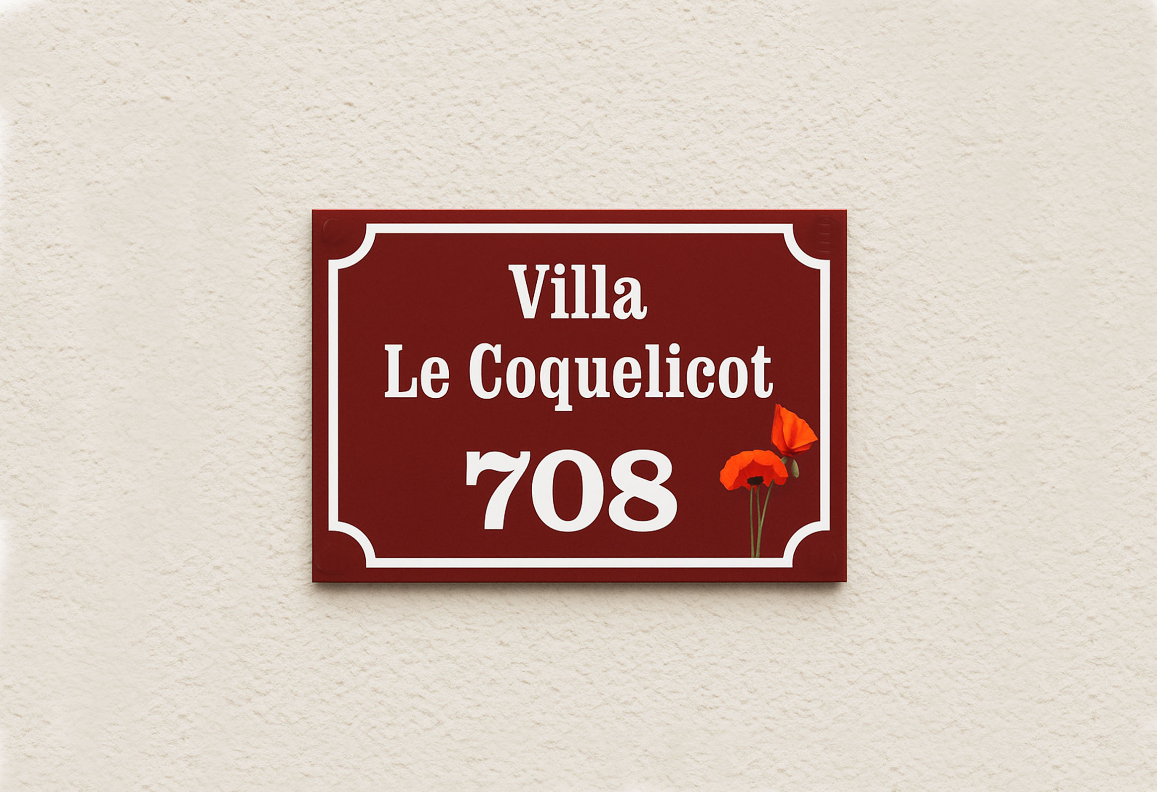 Plaque au style émaillé classique avec impression couleur