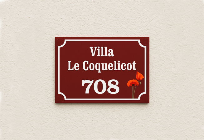 Plaque au style émaillé classique avec impression couleur