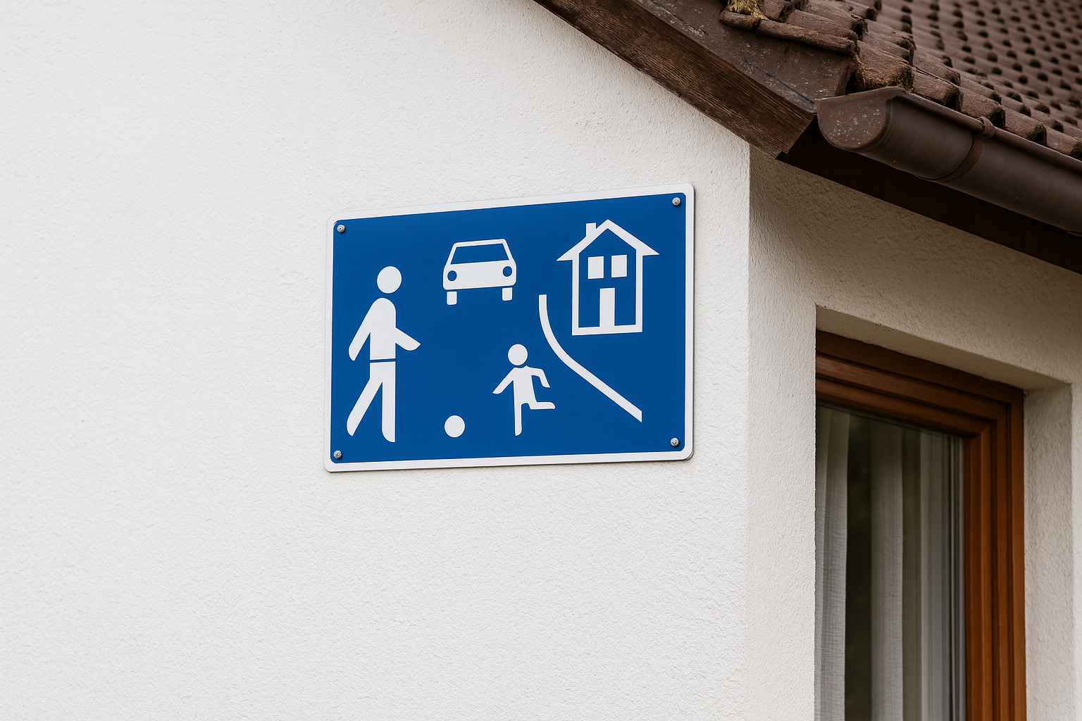 Hinweisschild „Achtung Kinder“ für die Wandmontage