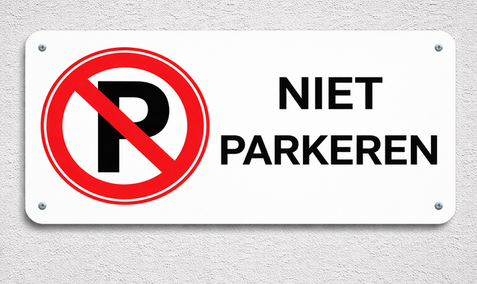 Parkeerbord in eigen ontwerp