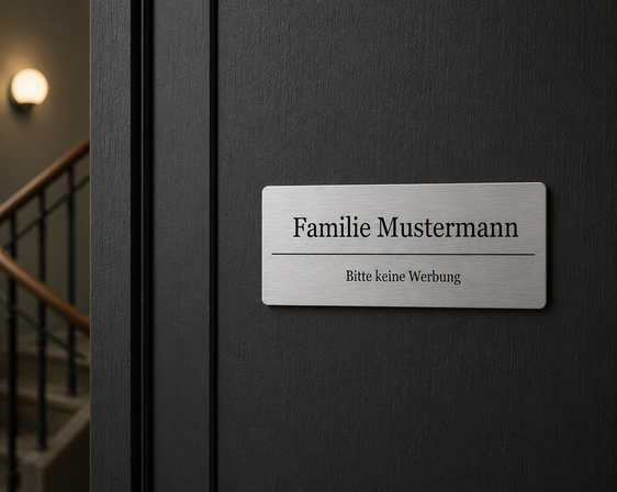 Türschild aus Edelstahl