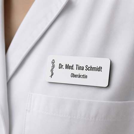 Namensschild für den Gesundheitsbereich