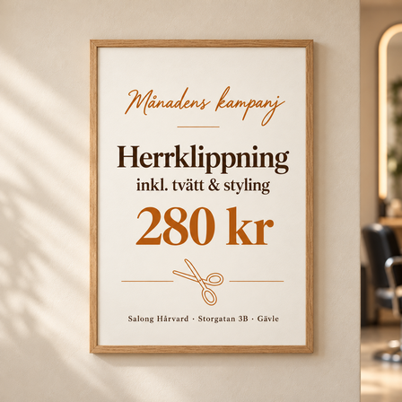Reklamaffisch med egen design