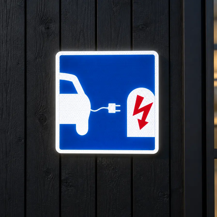 Reflective sign for parking