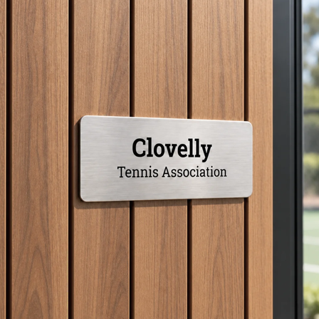 Sign for a tennis association