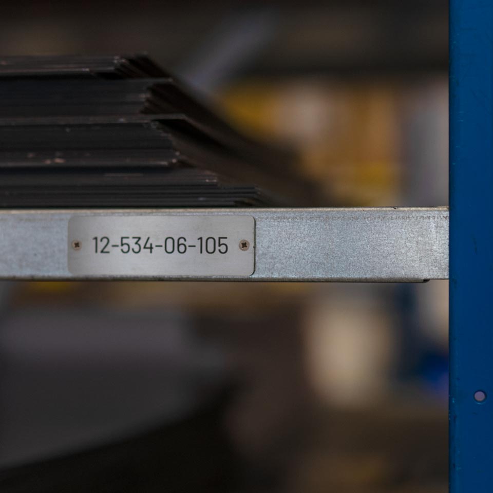 Stainless steel signs with custom text
