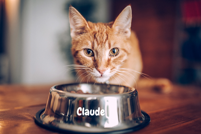 Plaque personnalisé pour chat avec le nom du chat