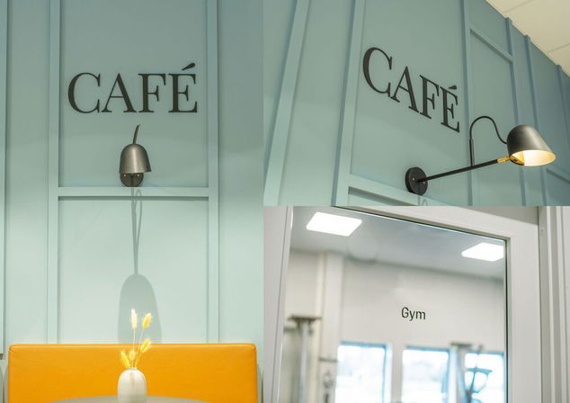 Black contor-cut acrylic sign
