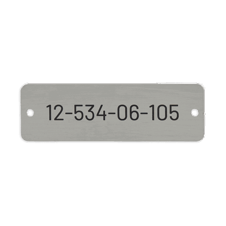 Plaque en acier inoxydable avec gravure laser