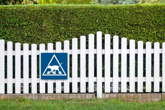 Katzenschild für den Außenbereich