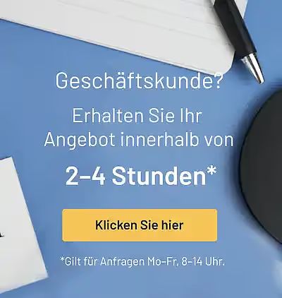 Banner: Angebot innerhalb von 2 bis 4 Stunden