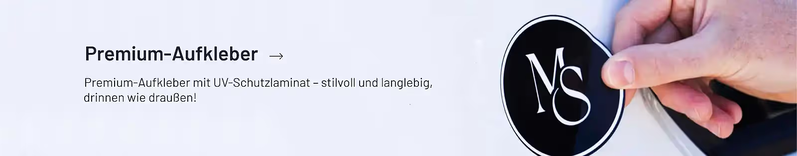 Premium Aufkleber Schildermaxe