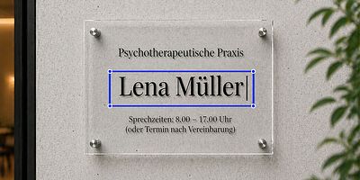 Individuelles Schild mit persönlichem Wunschtext