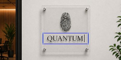 Personlig skylt i akryl med väggavstånd